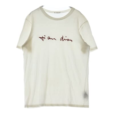 16SS エンブロイダリー ロゴ刺繍 S/S TEE 半袖Tシャツ ホワイト 633J654W5411 Bランク