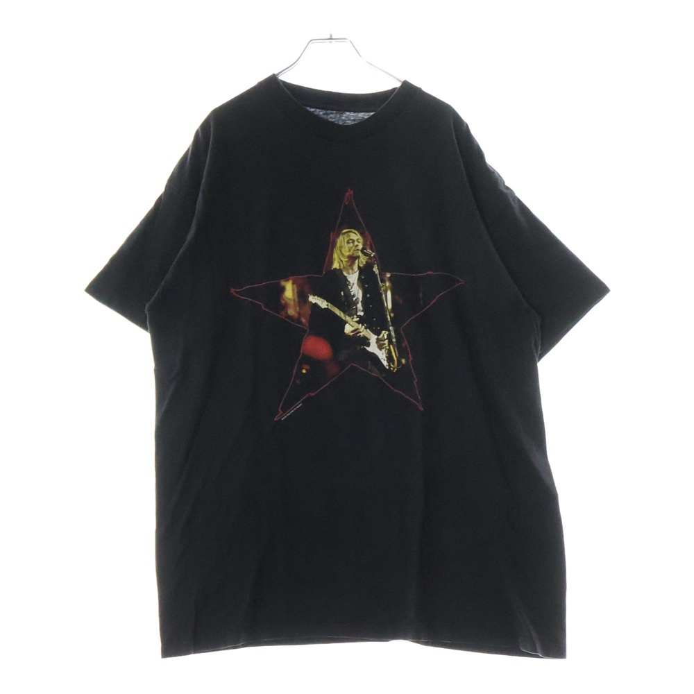 90s NIRVANA KURT COBAIN STAR ニルヴァーナ カートコバーン スター Tシャツ 半袖カットソー ブラック Bランク
