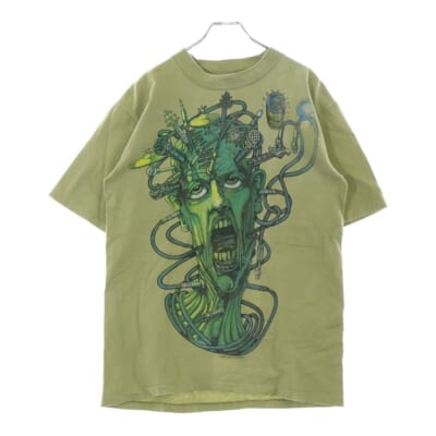 90s CARCASS COVERS カーカス カバーズ 両面プリント Tシャツ 半袖カットソー グリーン Bランク