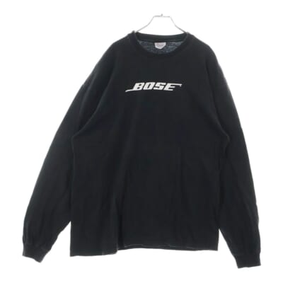 90〜00s BOSE BREAKING THE SOUND BARRIER L/S ボーズ 企業 長袖Tシャツ カットソー ブラック Bランク