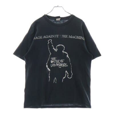 00s RAGE AGAINST THE MACHINE THE BATTLE OF LOSANGELES 半袖Tシャツ カットソー ブラック Bランク