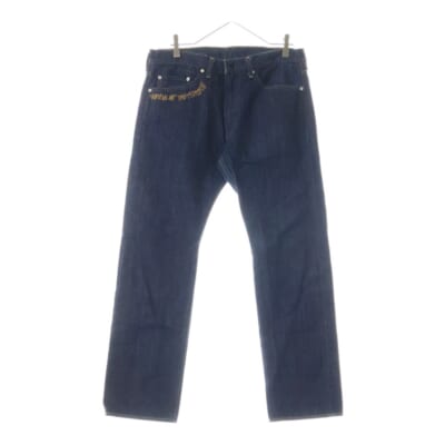 ×STUSSY セルビッジ インディゴ デニムパンツ ジーンズ ジーパン ブルー Bランク