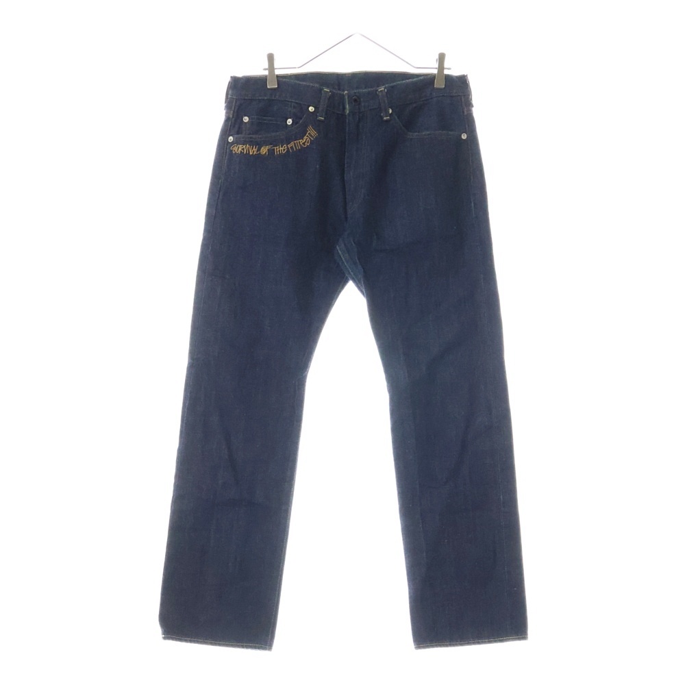×STUSSY セルビッジ インディゴ デニムパンツ ジーンズ ジーパン ブルー Bランク