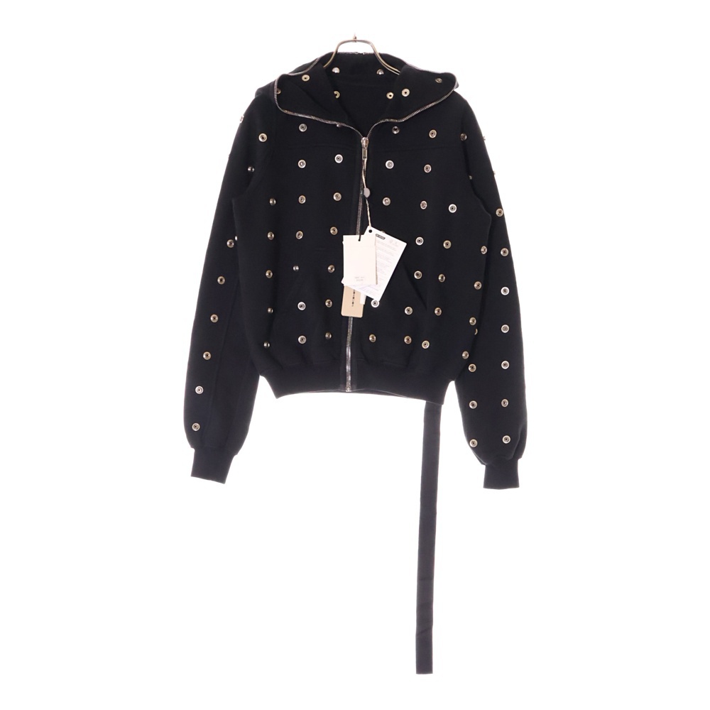 SMALL GIMP HOODIE スタッズ装飾 フルジップアップスウェットパーカー フーディー ブラック DS01D1244 FES2 Sランク