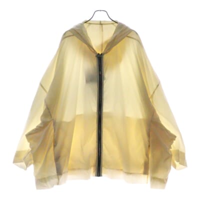 22SS PETER HOODED CROPPED ジップアップナイロンパーカー フーディー アイボリー RR01B1719 ND Sランク