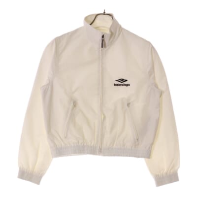 3B SPORTS ICON TRACKSUIT JACKET ロゴ刺繍 ジップアップナイロンブルゾン ジャケット ホワイト 769015 Bランク