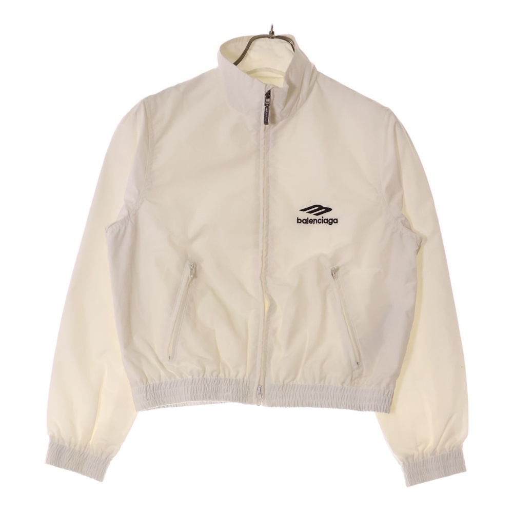 3B SPORTS ICON TRACKSUIT JACKET ロゴ刺繍 ジップアップナイロンブルゾン ジャケット ホワイト 769015 Bランク