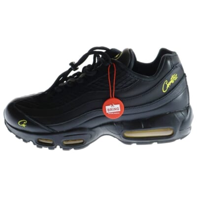 × Corteiz AIR MAX 95 Black and Tour Yellow ×コーテイズ エアマックス95 ブラックアンドツアー ローカットスニーカー US10.5/28.5cm FB2709-003 Aランク