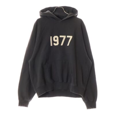 HOODIE 1977 フェルトロゴ プルオーバースウェットパーカー フーディー グレー Bランク