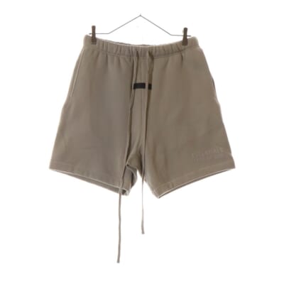 SHORT PANTS ラバーロゴ スウェットハーフパンツ ショーツ ベージュ Sランク
