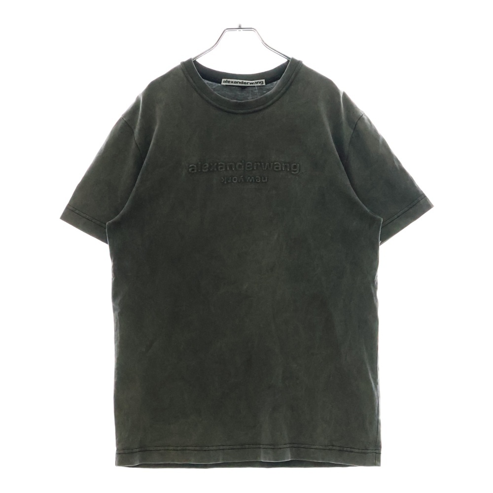 Embossed Logo Acid Tee ウォッシュド加工半袖Tシャツ グレー Aランク