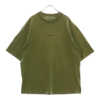 Logo T-Shirt ロゴプリント 半袖Tシャツ カーキ BL0278- Aランク
