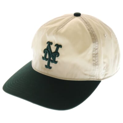 25SS '47 for the New York Mets Nylon Hitch SL Snapback ニューヨークメッツ ナイロン スナップバック キャップ 帽子 アイボリー/グリーン 25-095-060-0073 Bランク