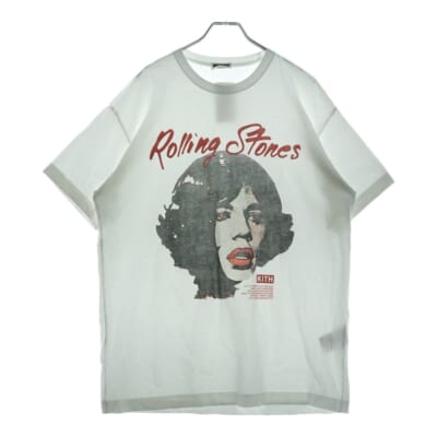 25SS ×The Rolling Stones Far Away Eyes Vintage Tee ローリングストーンズ フロントプリント半袖Tシャツ ホワイト 25-073-060-0008 Bランク