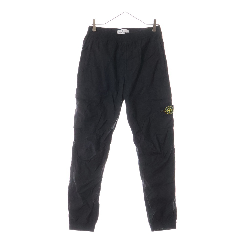 RE-T Garmentdyed Stretch Pants ロゴワッペン カーゴパンツ ブラック 761531303 Bランク