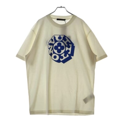 25AW プリントシグネチャー 半袖Tシャツ ホワイト RM252M NDK HTY87W 1AIMLD Sランク