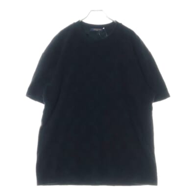 24AW ダミエフレンチテリーコットン半袖Tシャツ RM242MQ JNW HRY44W ブラック Bランク