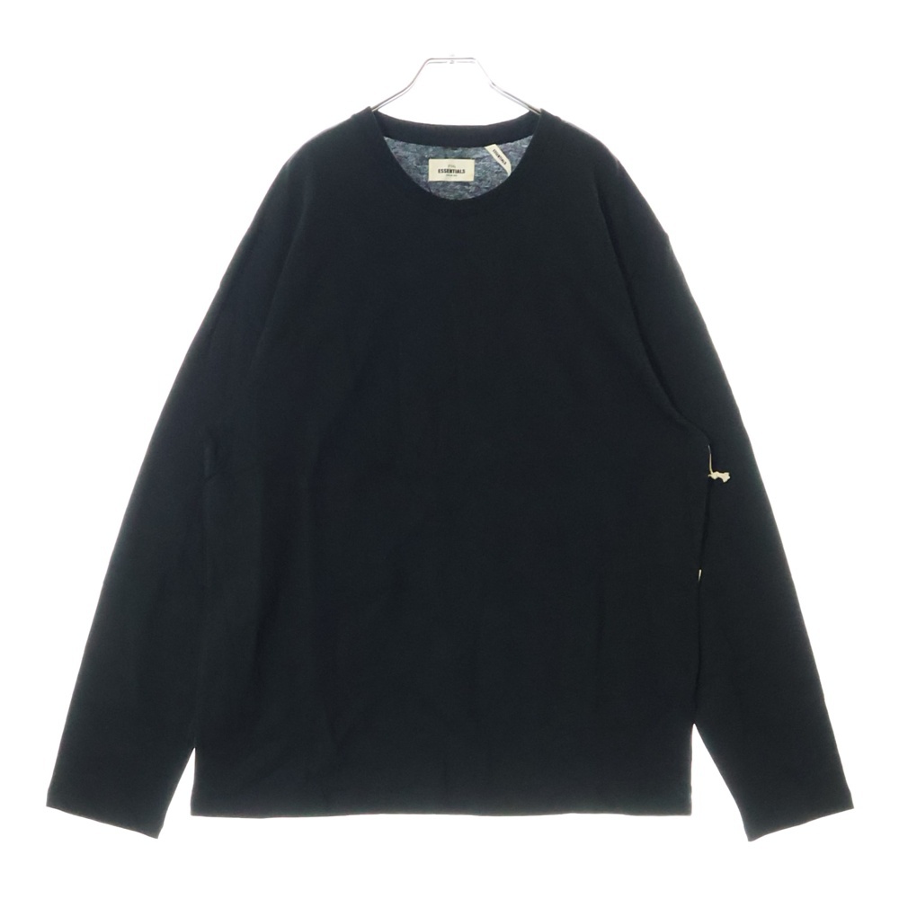 L/S T-SHIRT バックロゴ 長袖Tシャツ ロンT カットソー ブラック Sランク