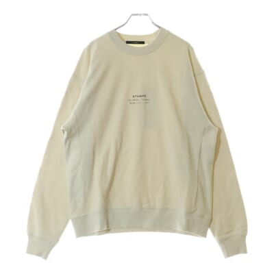 Stacked Logo Crewneck Sweatshirt フロントロゴ クルーネックスウェット トレーナー アイボリー Sランク