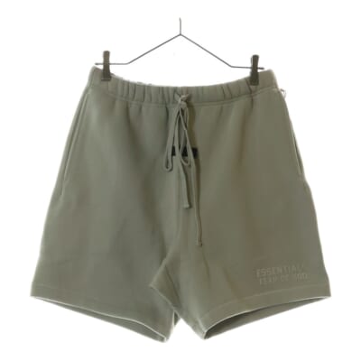 SHORT PANTS ラバーロゴ スウェットハーフパンツ ショーツ グレー Sランク