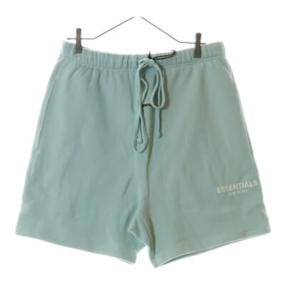 SHORT PANTS ロゴプリント スウェットハーフパンツ ショーツ ブルー Sランク