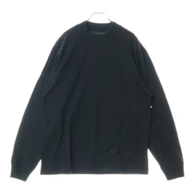 L/S T-SHIRT バックリフレクターロゴ 長袖Tシャツ ロンT ブラック Sランク