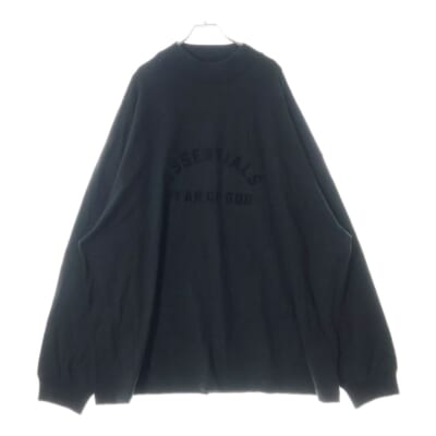 L/S T-SHIRT ラバーロゴ 長袖Tシャツ ロンT ブラック Sランク