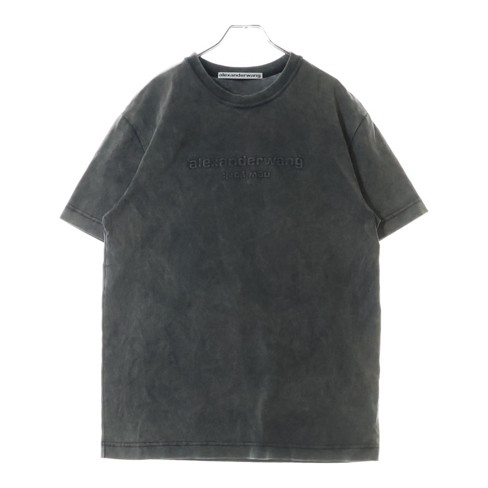 Embossed Logo Acid Tee ウォッシュド加工半袖Tシャツ グレー Aランク