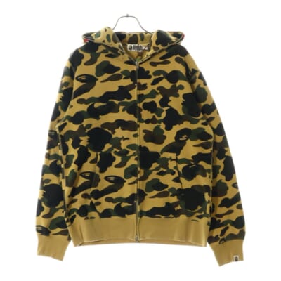 1st CAMO SHARK FULL ZIP HOODIE カモフラージュ 迷彩 フルジップスウェットパーカー フーディー カーキ 001ZPD801011X Sランク