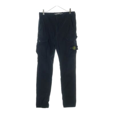 19AW Slim Navy Cargo Trousers ロゴワッペン ウォッシュドカーゴパンツ ネイビー 711530810 Sランク