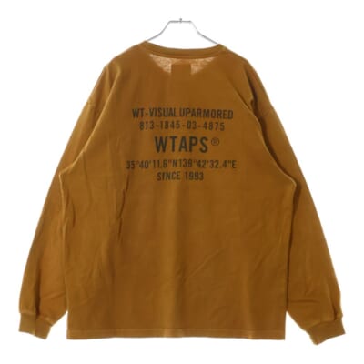 24AW EX49_COLLECTION SPEC L/S COTTON バックプリント 長袖Tシャツ 242ATDT-CSM09 ブラウン Bランク