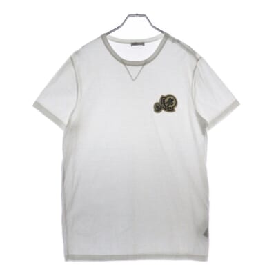 19AW ロゴワッペン付き 半袖Tシャツ ホワイト E20918032500 Aランク