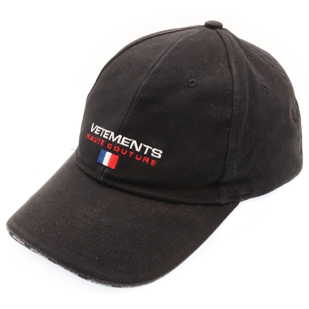 s*u様 VETEMENTS ヴェトモン　SATURDAY cap ダメージ加工 ヴェトモン 18SS HAUTE COUTURE CAP オートクチュールキャップ