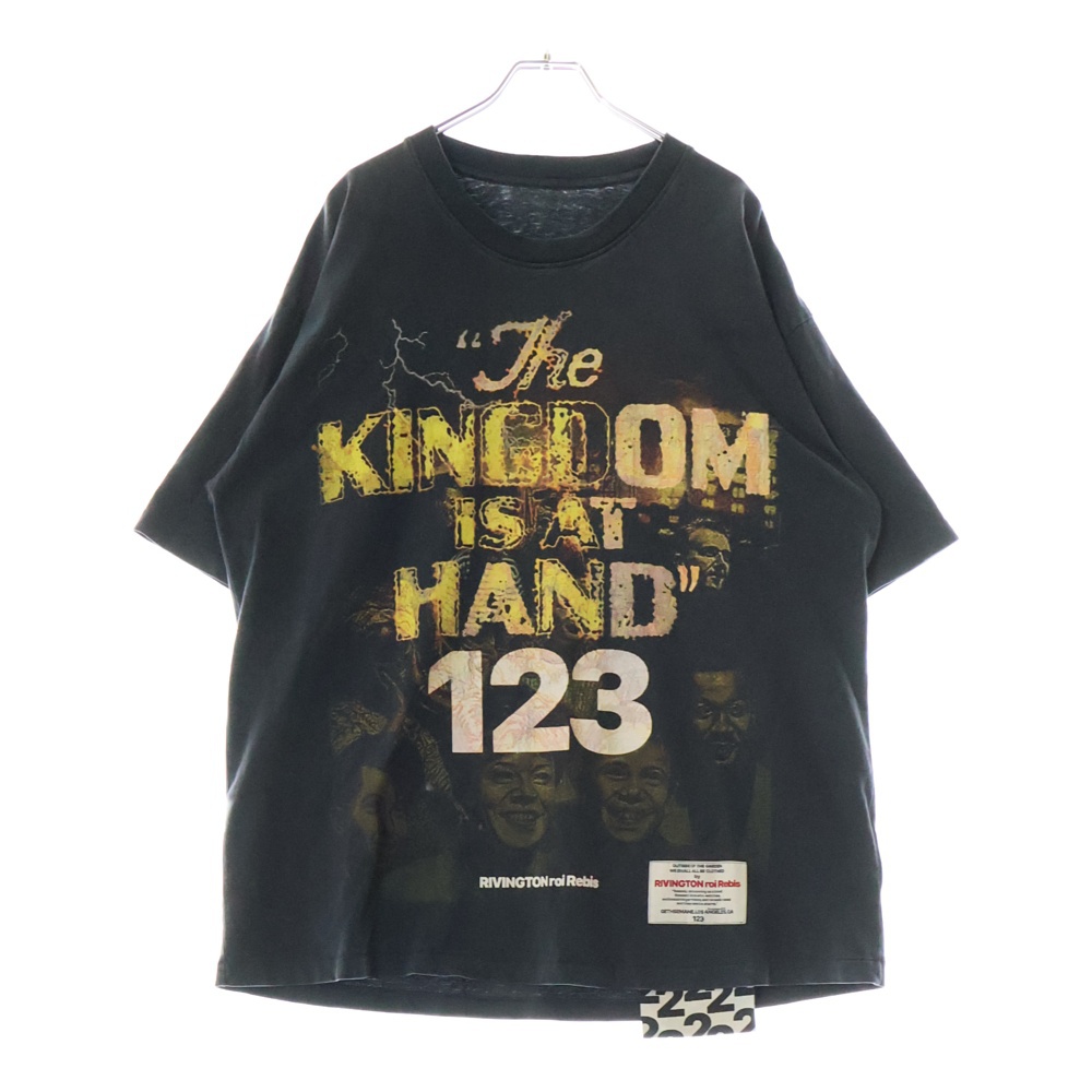 KINGDOM AT HAND キングダムアットハンド フロントプリント半袖Tシャツ グレー Bランク