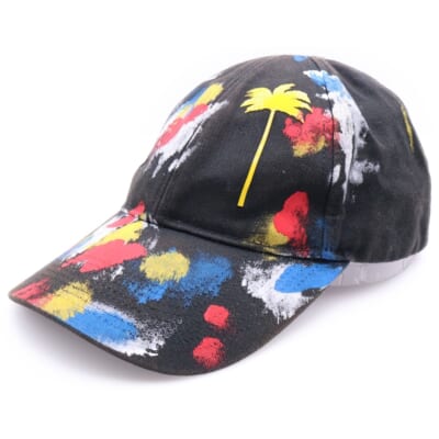 ペイント加工 帽子 キャップ ブラック PMLB061S22FAB001 Aランク