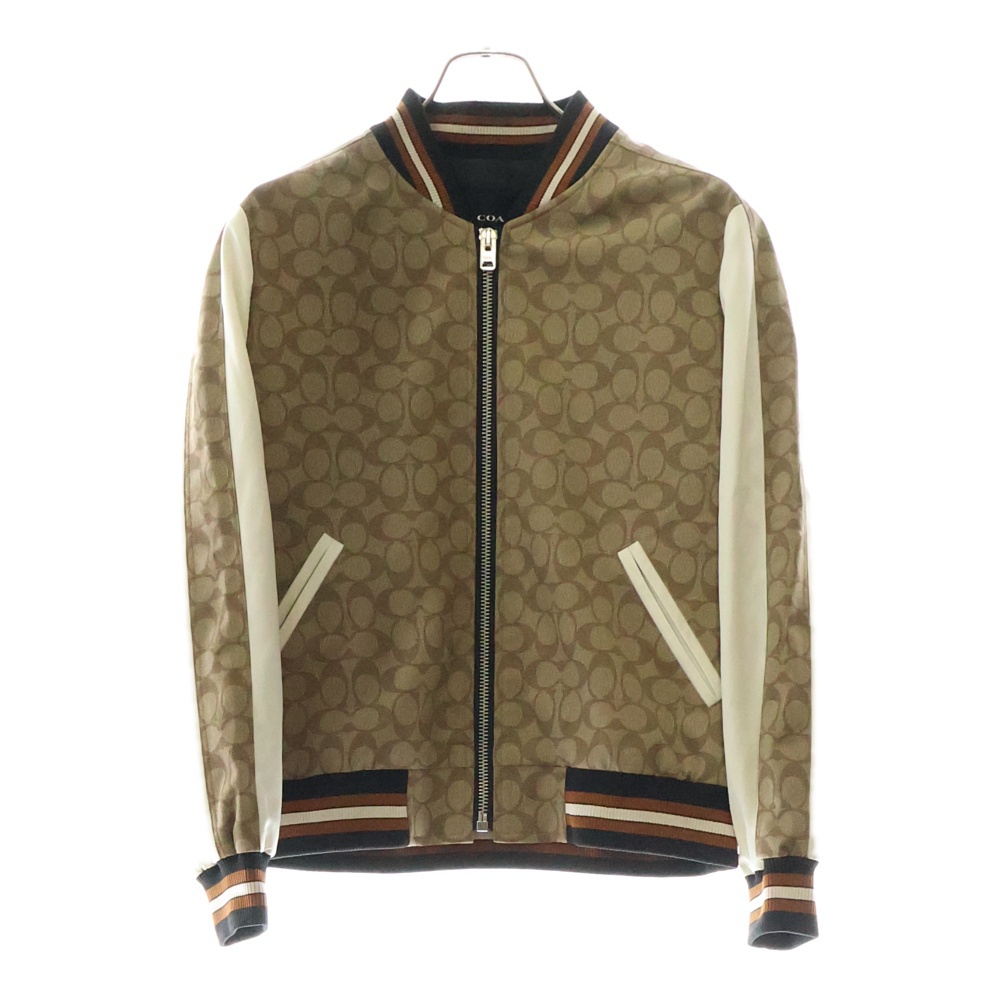 シグネチャー ポリエステル ブルゾン ホワイト×ブラウン 10011166 Aランク