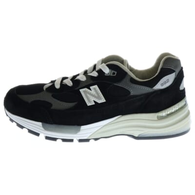 992 MADE IN USA スエード ローカットスニーカー ブラック US6/24cm U992BK Sランク