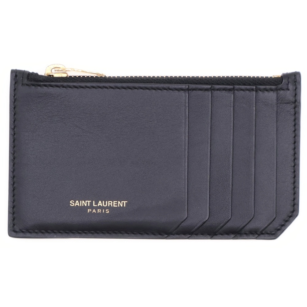 フラグメント ジップポーチ カードケース コインケース レザー ブラック Bランク