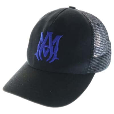 TRUCKER CAP ロゴトラッカーメッシュキャップ ブラック/ブルー RN150712 Bランク