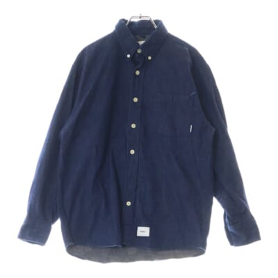 24AW COTTON.CHAMBRAY マルチポケット コットン 長袖シャツ インディゴ 242WVDT-SHM02 Bランク