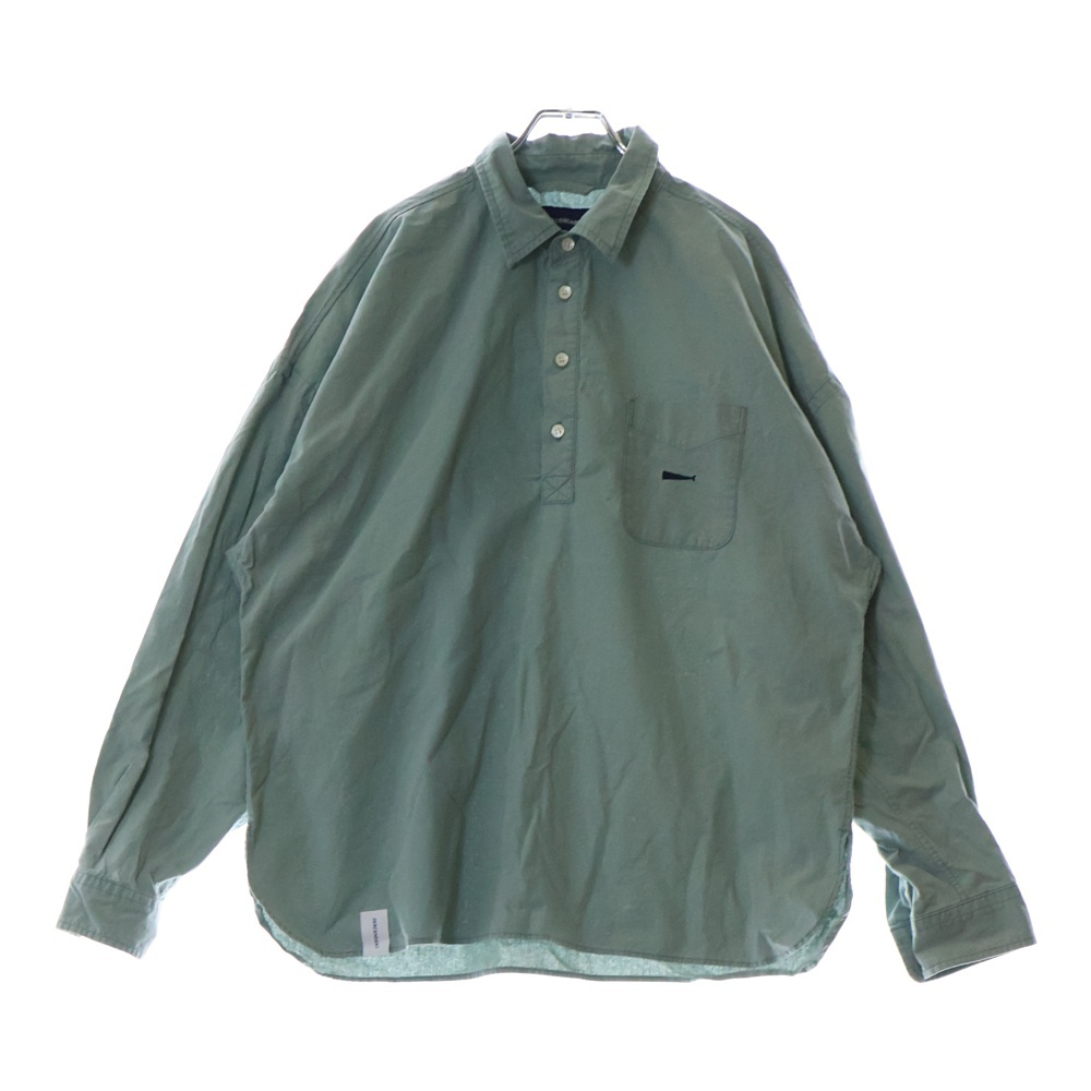 KEYS LS SHIRT ピグメントダイ加工 長袖シャツ グリーン Bランク