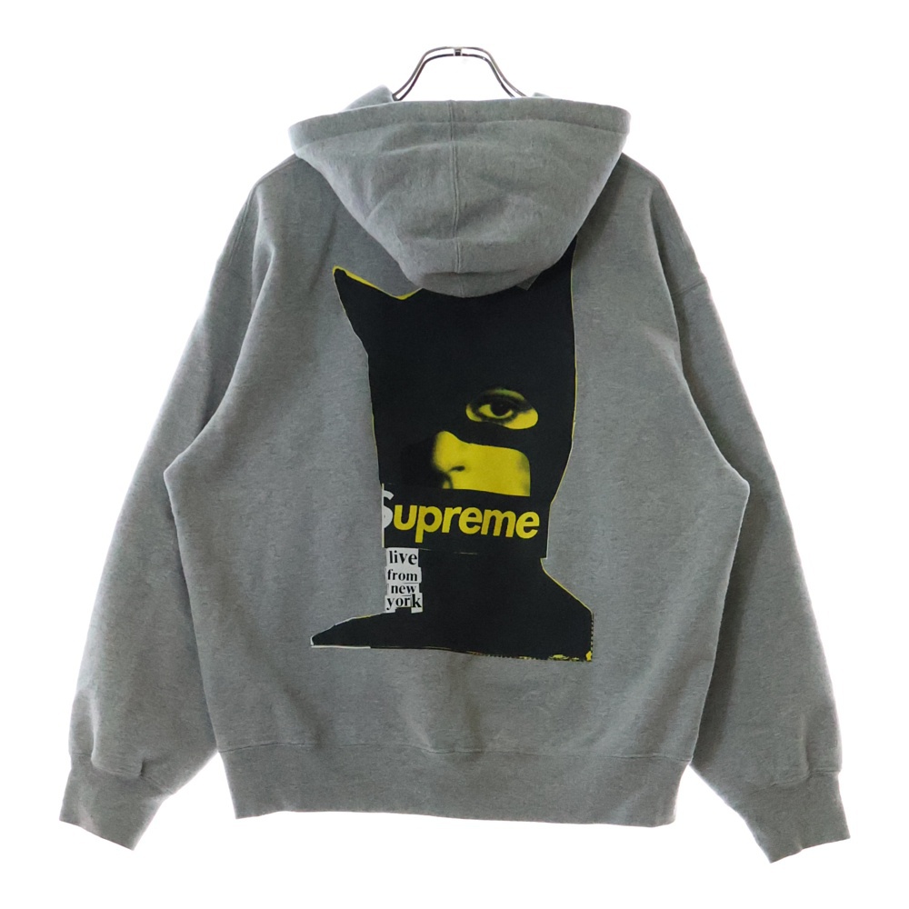 23AW Catwoman Hooded Sweatshirt キャットウーマン スウェットプルオーバーパーカー フーディー グレー Bランク