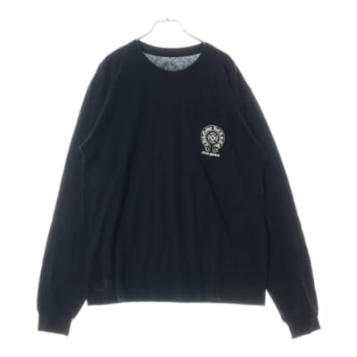 NEW YORK Horseshoe L/S Tee ニューヨーク限定 フローラルクロス ホースシュープリント 長袖Tシャツ ロングスリーブカットソー ブラック Bランク