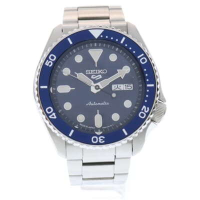 5SPORTS SKX Sports Style ファイブスポーツ メカニカル 自動巻き メタルバンド アナログ腕時計 シルバー SBSA001 Bランク