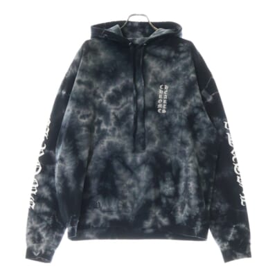 SWTSHRT PLVR タイダイ染めバックホースシュープルオーバーパーカー ネイビー Aランク