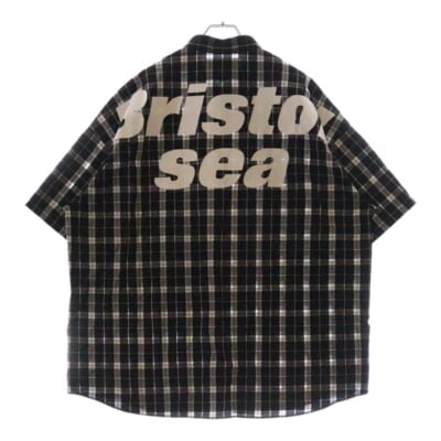 22SS ×WIND AND SEA S/S BAGGY SHIRT 半袖 チェックシャツ ブラック FCRB-220153 Bランク