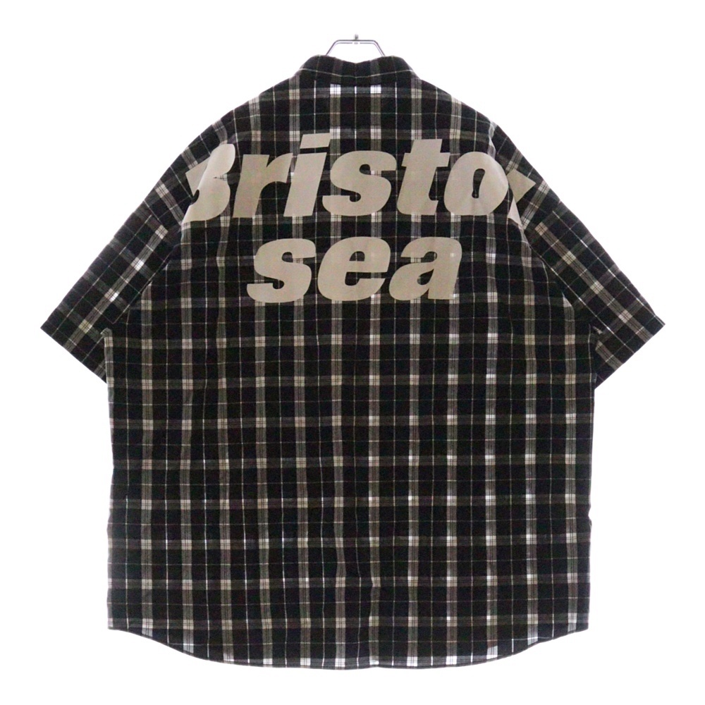 22SS ×WIND AND SEA S/S BAGGY SHIRT 半袖 チェックシャツ ブラック FCRB-220153 Bランク