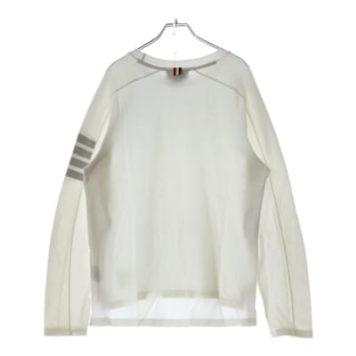 24SS 4ライン スウェット トレーナー ホワイト MJS245A-07323-100 Aランク