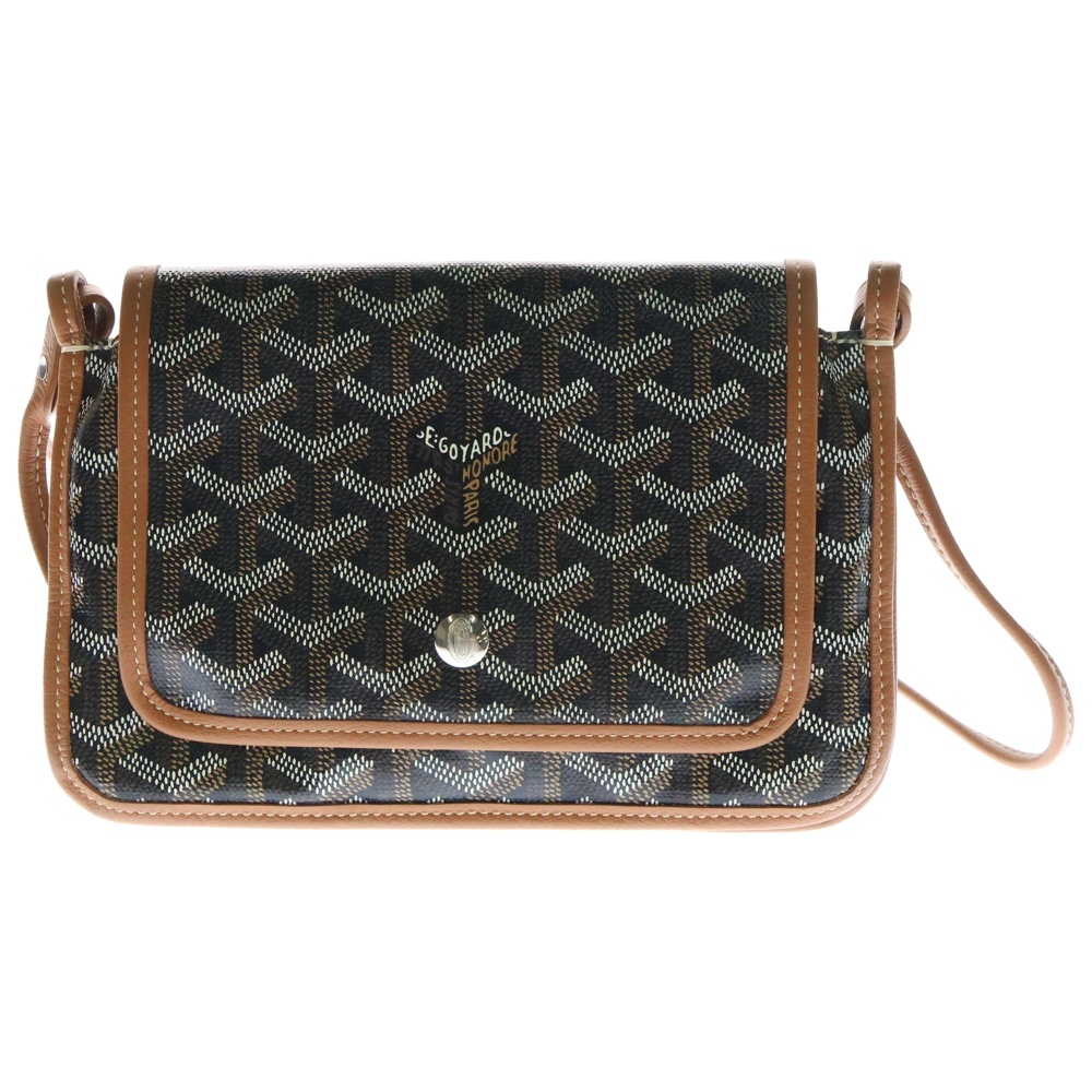 プリュメ ポーチウォレット ショルダーウォレット ショルダーポシェット ブラック/ブラウン Aランク