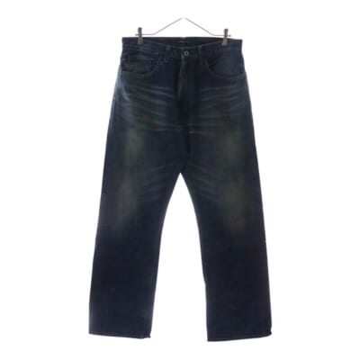 CITY TOUGH CITY スタープリント ジップフライ デニムパンツ インディゴ Bランク
